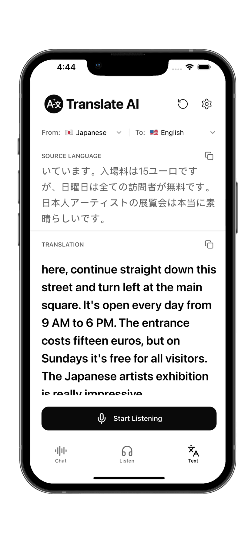Translate AI App Screenshot